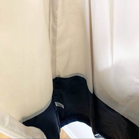 Trina Turk Leatrice Taupe Navy Color-block Sheath Dress w/Pockets Keyhole Neck - Picture 12 of 13